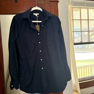 Ann Mashburn Boyfriend Buttondown Shirt Navy